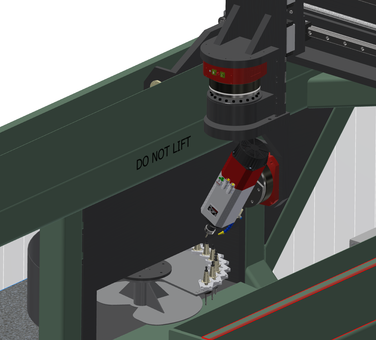 龙门机床旋转轴Gimbal Rotary模型3D图纸 INVENTOR设计